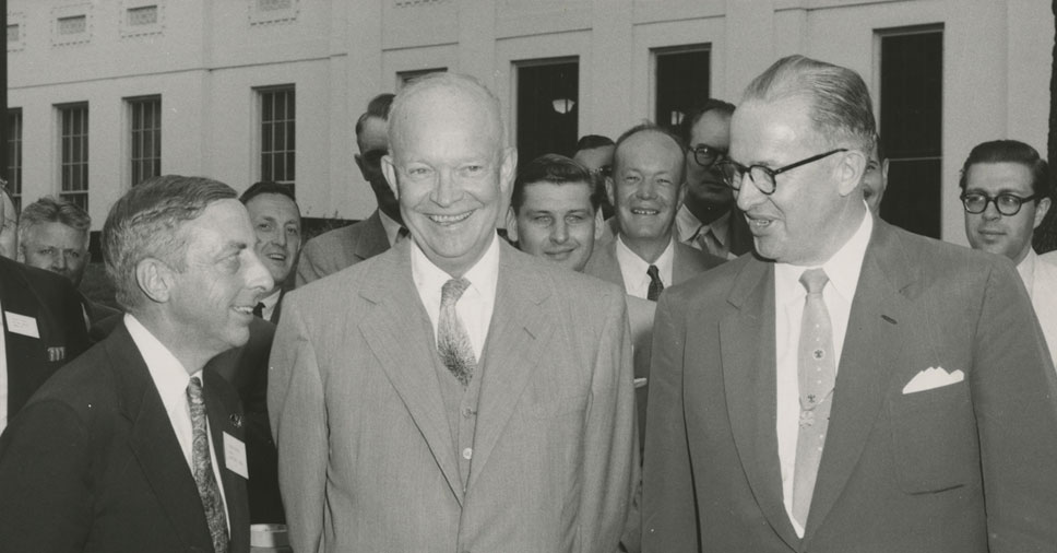 Ezra Taft Benson with President Eisenhower.