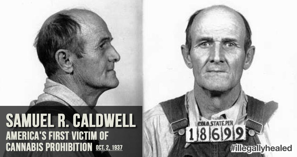 On the day the Marijuana Tax Stamp Act was enacted -- Oct. 2, 1937 -- the FBI and Denver, Colo., police raided the Lexington Hotel and arrested Samuel R. Caldwell, 58, an unemployed labourer